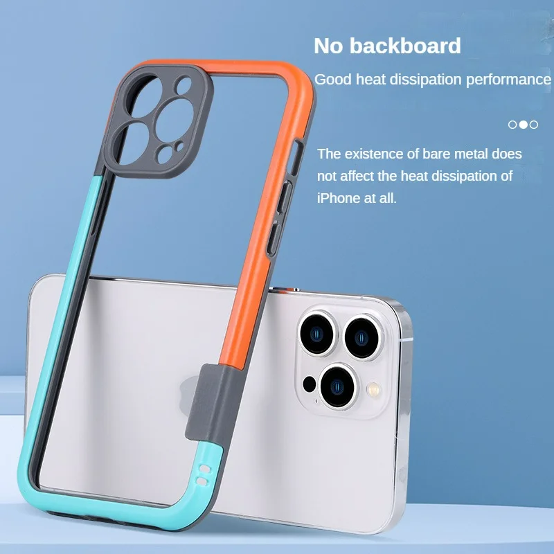 Colorful Soft Silicone Bumper Frame with Shockproof Protection for Phones - Border Only, No Back