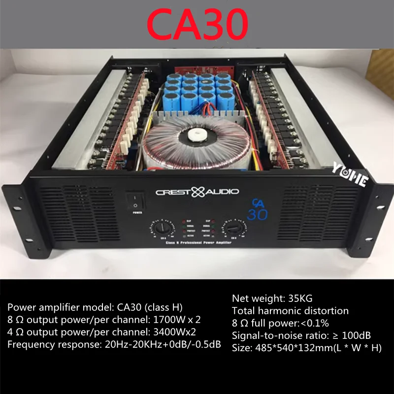 

Профессиональный усилитель мощности CA30 Pure Power Amp 2 канала (3u) KTV/Stage/Home развлечения KTV 8 Ом 1700 Вт * 2/4 Ом 3400 Вт * 2