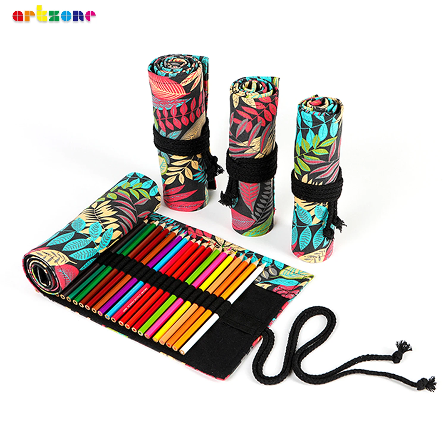 Canvas Roll Pencil Case Pencils Pencil Cases Roll Holder Case
