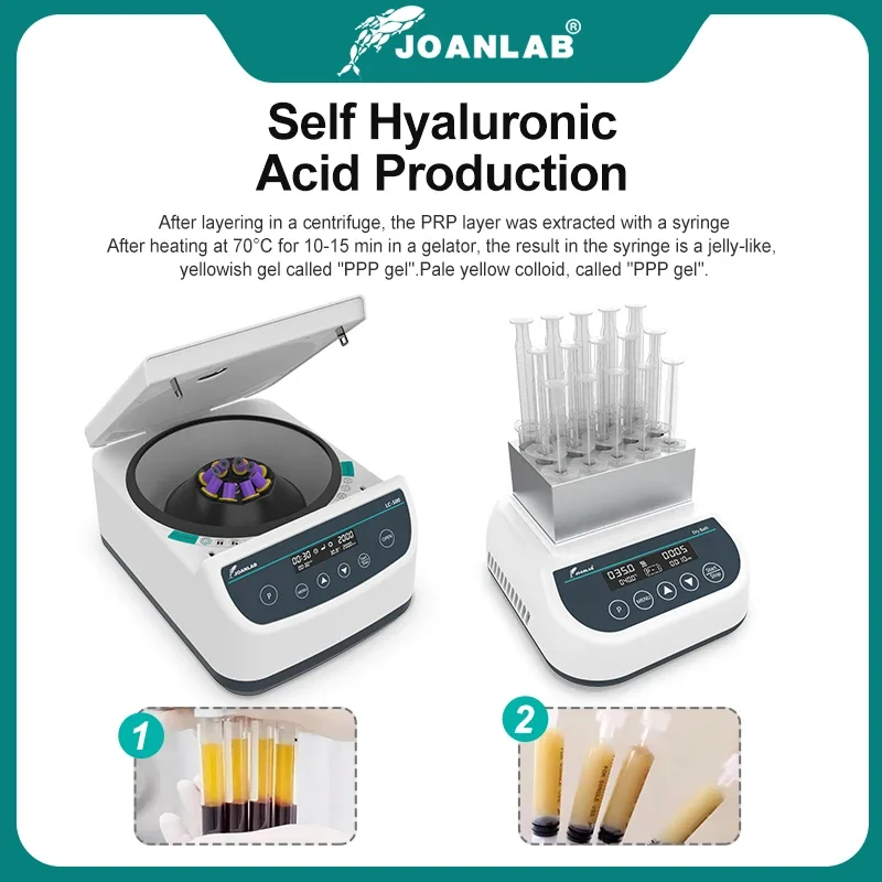 JOANLAB PPP PRP Plasma Gel Machine Portable Heating Gel Maker Bio Filler For 2.5/5/10ml Syringe Beauty Machine DB100CG