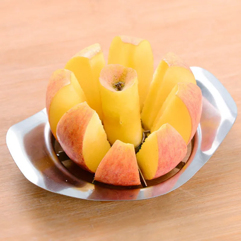 8 Blade Stainless Steel Apple Corer Slicer Fruit Splitter Pear Divider Cutter Ultra-Sharp Cutting Knife Vegetable Kitchen Tools