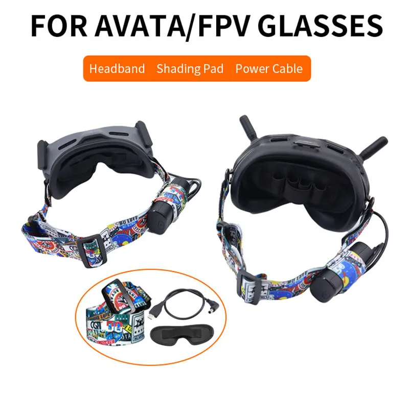 Headband for DJI Avata FPV Goggles V2 Battery Holder Head Strap Power
