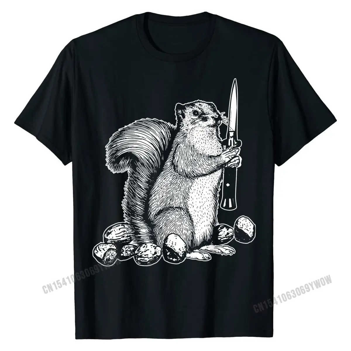 Divertente Non Toccare Le Mie Noci Divertente Scoiattolo Scherzo Sarcasmo T-Shirt Cotone Uomo T Shirt Stampato Tees In Vendita Normale