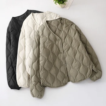 Lightweight Padded Cotton Jaet Women's Faion ort Loose Casual round Ne Outerwear Warmth Autumn Winter Coat
