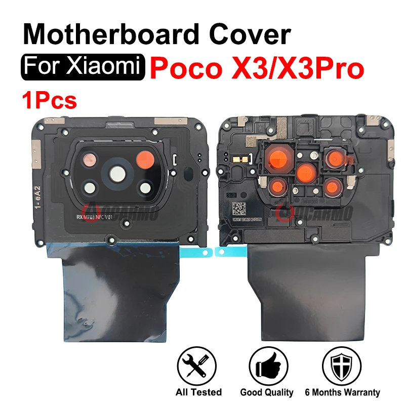 Motherboard Cover Heat dissipating Sticker And Camera Lens With Frame Replacement Part For Xiaomi POCO X3 /X3 Pro