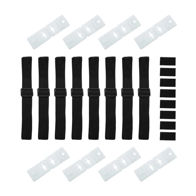 24Dic/8Kits Uszoda Borítóhenger -Rögzítő Hevederek Készlet Univerzális Napenergia -Takaró Nejlon Csengő Csík Csat Kötőelemek