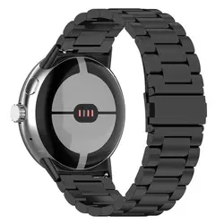 Premium Stainless Steel Replacement Strap for Pixel Watch 2 - Stylish Metal Bracelet Accessory (Black)