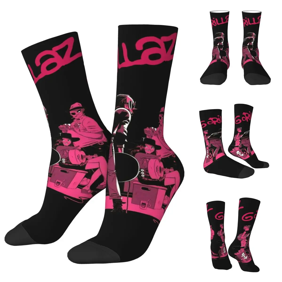 

Cool Music Band Gorillaz Skateboard Men and Women printing Socks,Leisure Applicable throughout the year Dressing Gift