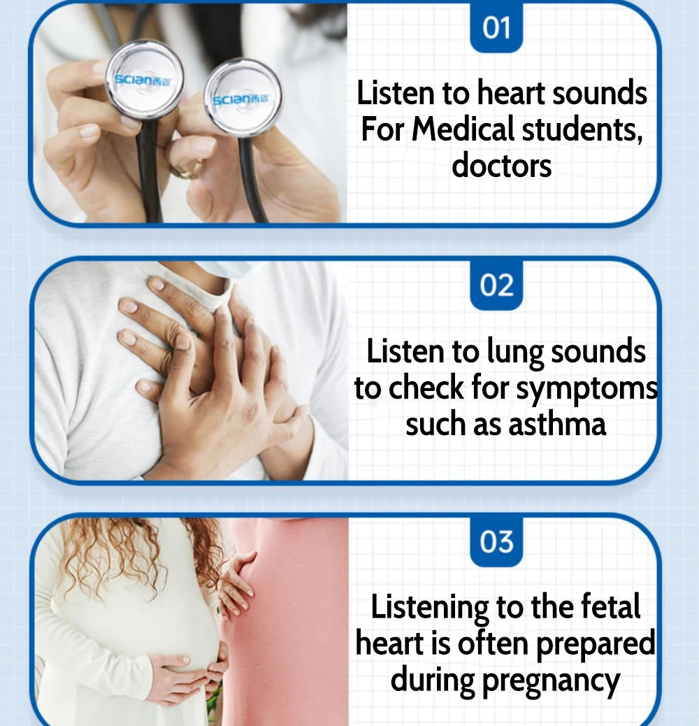 Scian 30N Professional Multifunctional Medical Health Cardiology Stethoscope Universal Medical Stethoscopes Fetal Heart nurses