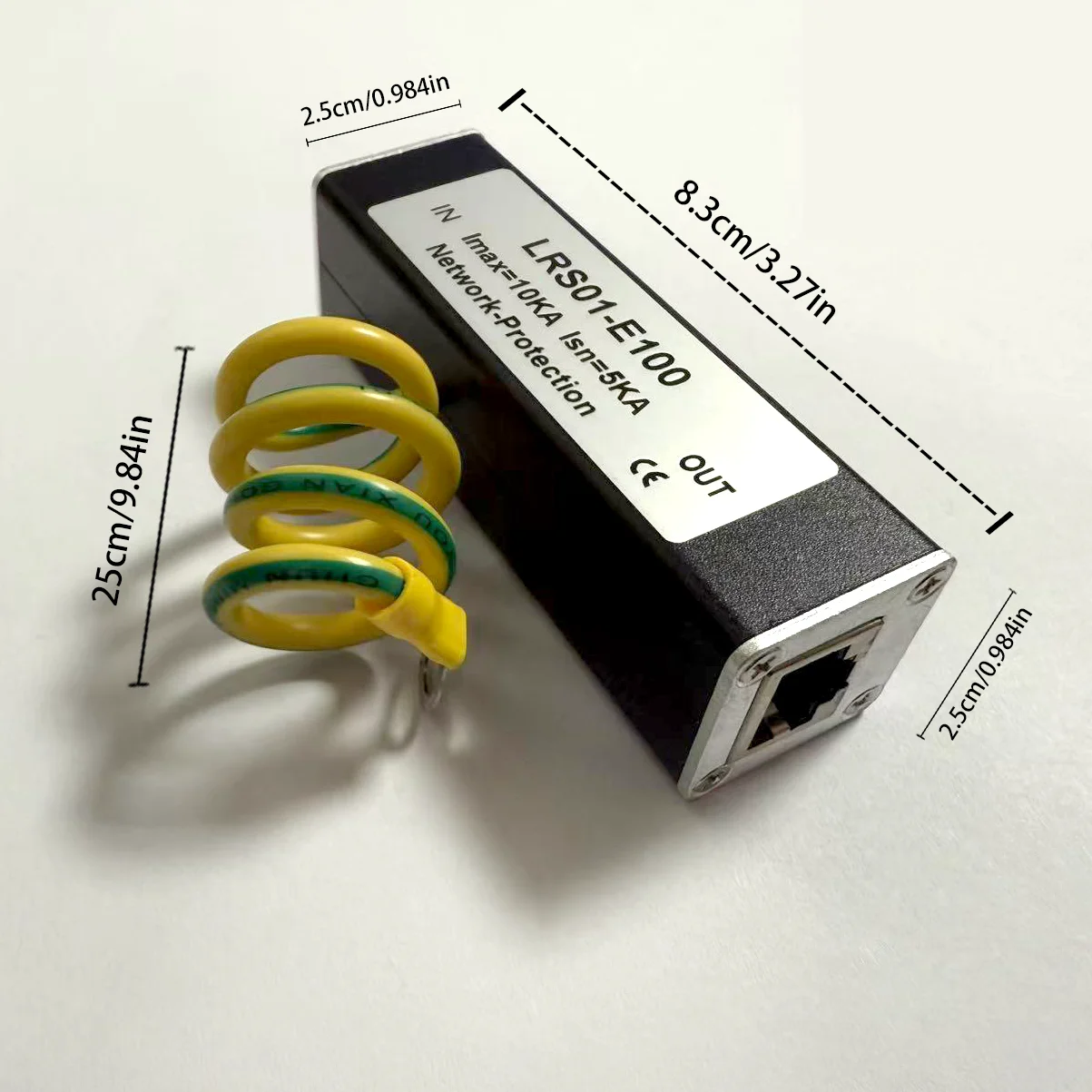 Single channel network lightning arrester LRS01-E100 Ethernet network signal lightning arrester surge lightning arrester 5