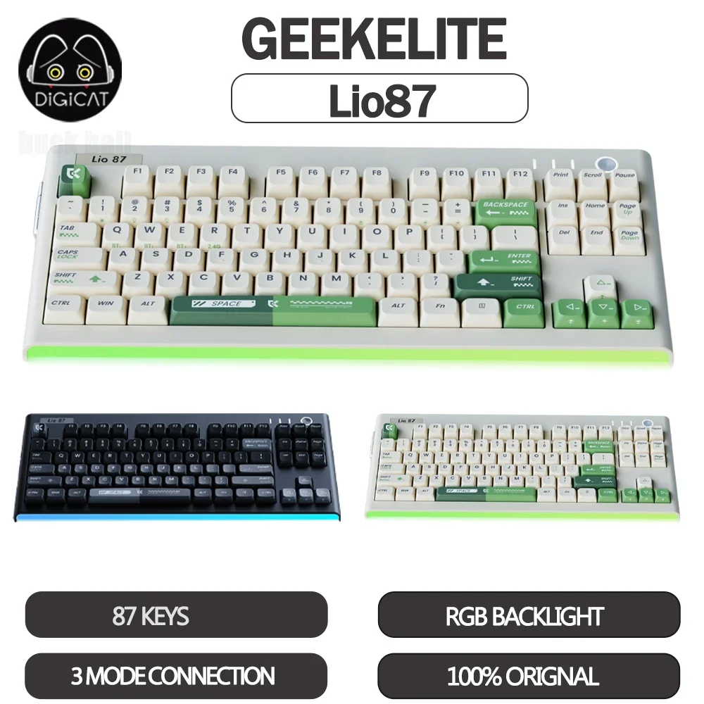Geekeliteワイヤレスキーボード,ホットスワップ可能なバックライト 