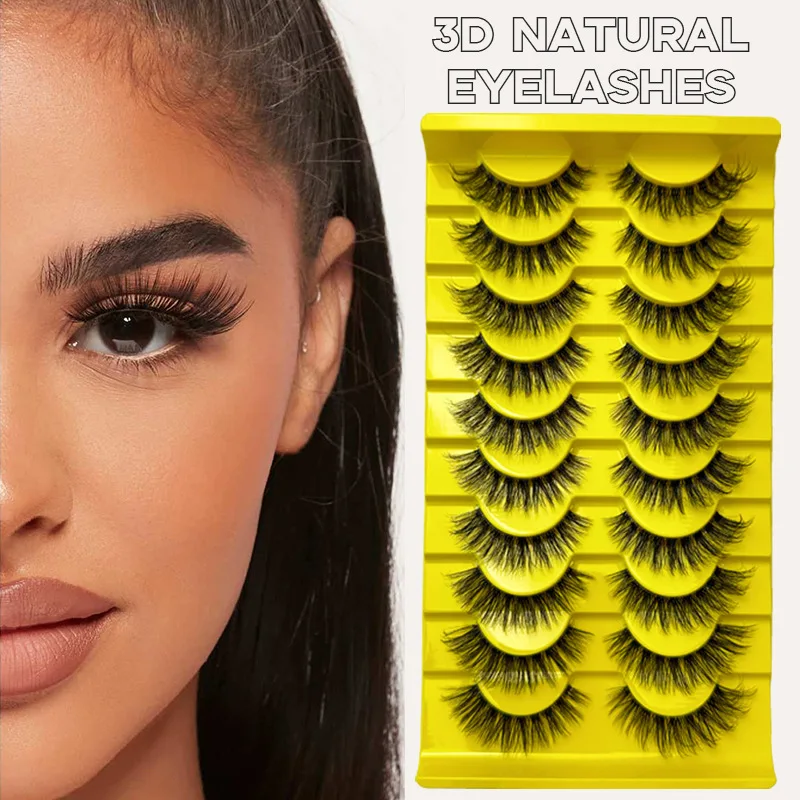 

False Eyelashes 2024 New European And American Curly Eyelashes Stage Makeup Thick Three-Dimensional Fluffy Imitation Mink Hair