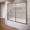 Deluxe Framed Sliding Tub Door, Fits 56-59 inch Opening, Clear Glass, Silver Finish Product Dimensions ‎60 x 6 x 58.5 inches 1