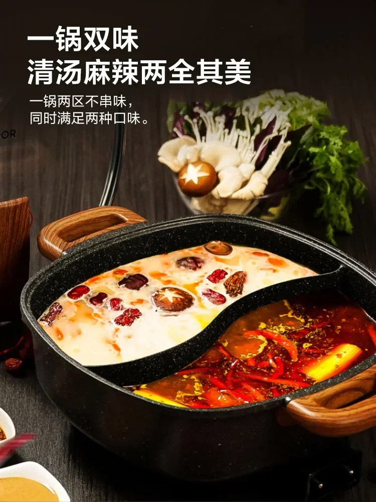 220V Multi-Functional Electric Hot Pot with 6L Capacity and Ying Yang Design 3