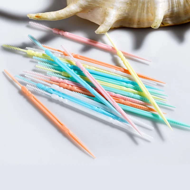 Description Picture 4 of item200pcs Silicone Interdental Brushes Super Soft Dental Cleaning Brush Teeth Care Dental Floss Toothpicks Oral Tool