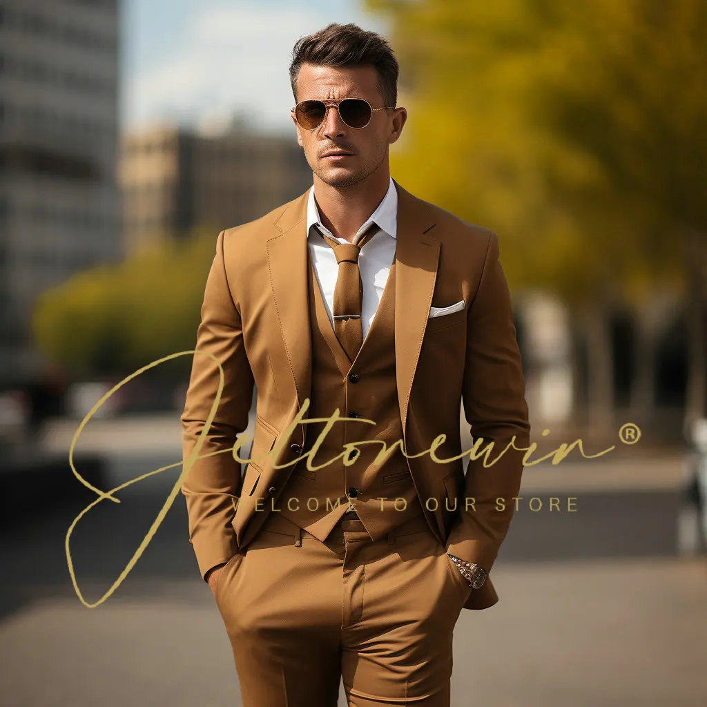 

Свадебный костюм мужской классический деловой костюм 3 предмета новый деловой корейский Костюм для слаймов костюм-смокинг костюм для жениха