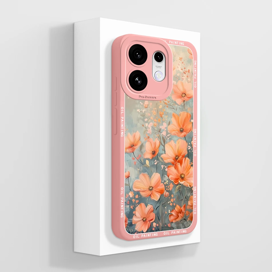Elegant Chinese Ink Floral Soft Silicone Phone Case - Full Coverage Bumper Protection