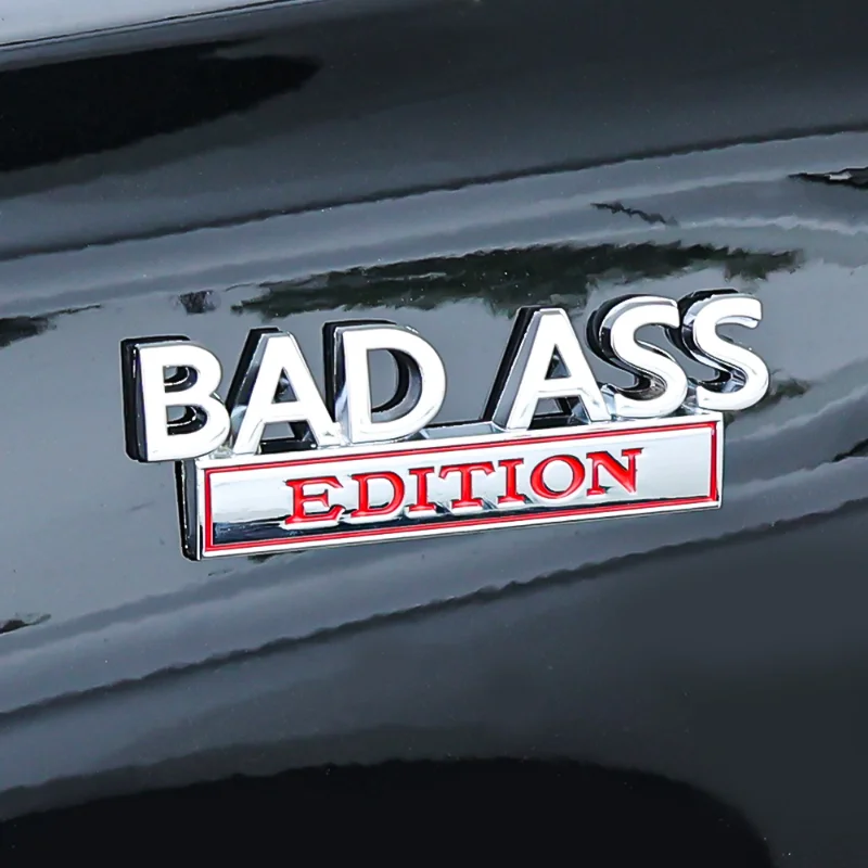 3D 메탈 BAD ASS 에디션 엠블럼 자동차 스티커, 범퍼 프론트 그릴, 테일 오토바이 SUV 트럭, 범용 장식 스티커