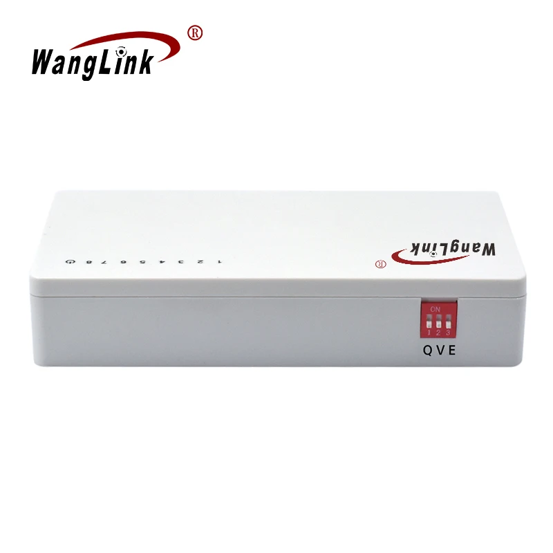 Wanglink 10/100Mbps 8 포트 네트워크 플라스틱 비관리형 이더넷 스위치 지원 QOS VLAN 확장