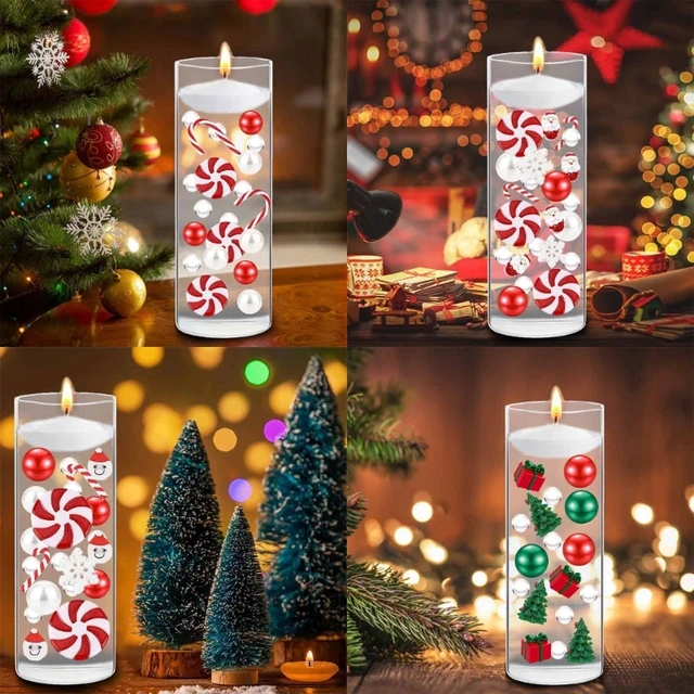 Christmas Party Decoration Vase Filler Pearl Set Floating Pearls Candyland  Pearls Water Beads for Vases Christmas Flameless Floating Candy 1set