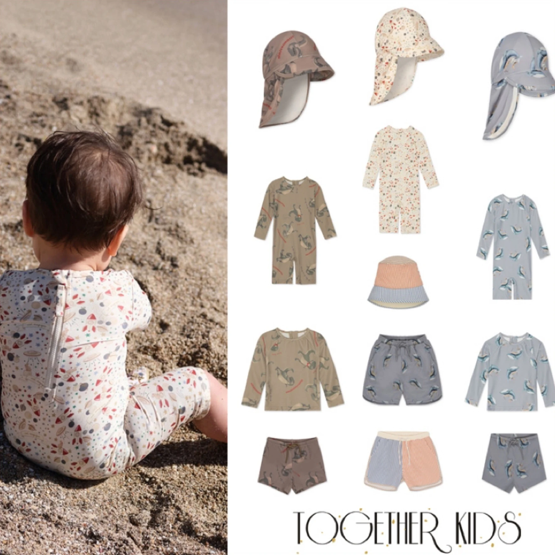 2023 Summer KS Kids Swimwear Two Pieces Swimsuit for Baby Boy Trunks