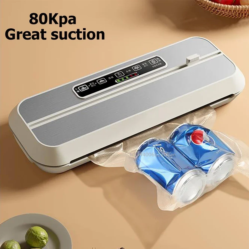 2024 110V/220V Food Vacuum Sealer Wet And Dry Dual-Purpose Touch Confezionatrice Sottovuoto Per Uso Domestico Con Sacchetti Sottovuoto Da 10 Pezzi Gra