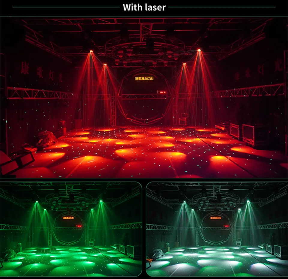 6x15W RGBW Moving Head Laser Light Led 4in1 Bee Eyes Stage Wash Beam Lights 18/2