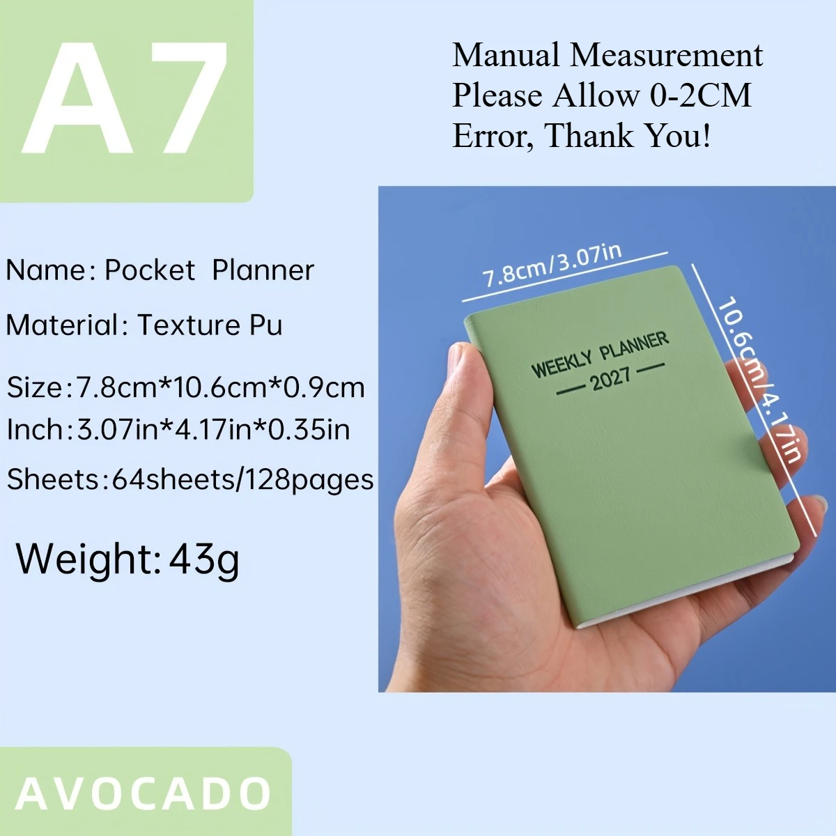 Compact 2027 Weekly Planner & Notebook Set with Annual, Monthly, and Daily Organization
