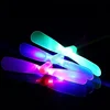 1-10Pcs LED Luminous Double-leaf Bamboo Dragonfly Toys Children's Outdoor Hand Rub Flying Machine Flying Toy Kindergarten Gifts 6