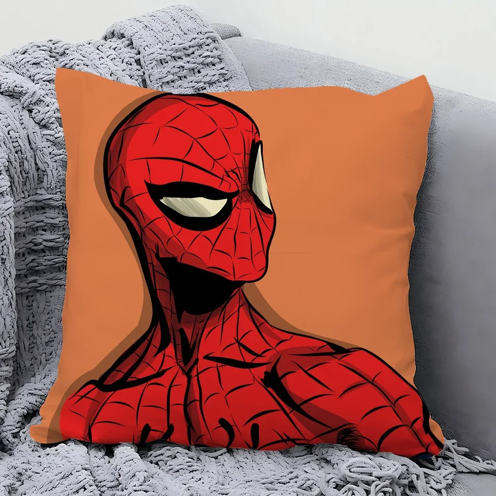 1pc S-Spider M-Man Cartoon Anime Pillow CaseSquarePillowBedroomSofaLeisure Comfort Cushion Car Living Room Home Decoration 40X40 5