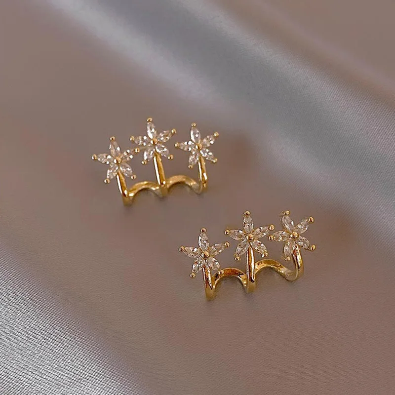 Fashion Korea Micro-set Zircon Multi-layer Vertical Bar Geometric