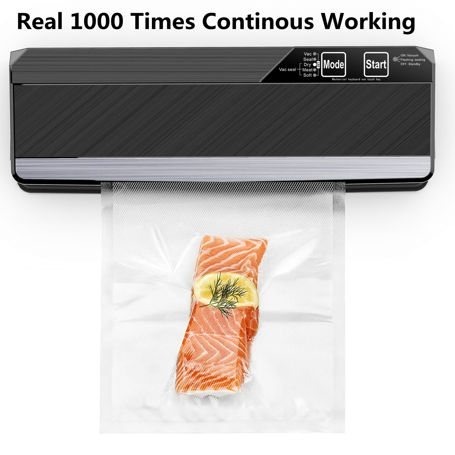 Food Vacuum Sealer 1000 times Continous Working Automatic Commercial Household Electric Packaging Kitchen Food Vacuum Mc
