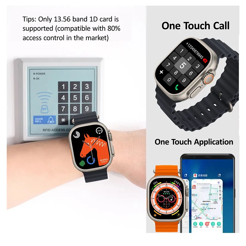 2023 ο HK8Pro Ʈ ġ Ʈ NFC  49mm Smartwatch  2.12 ġ ְ Rtae AMOLED ħ