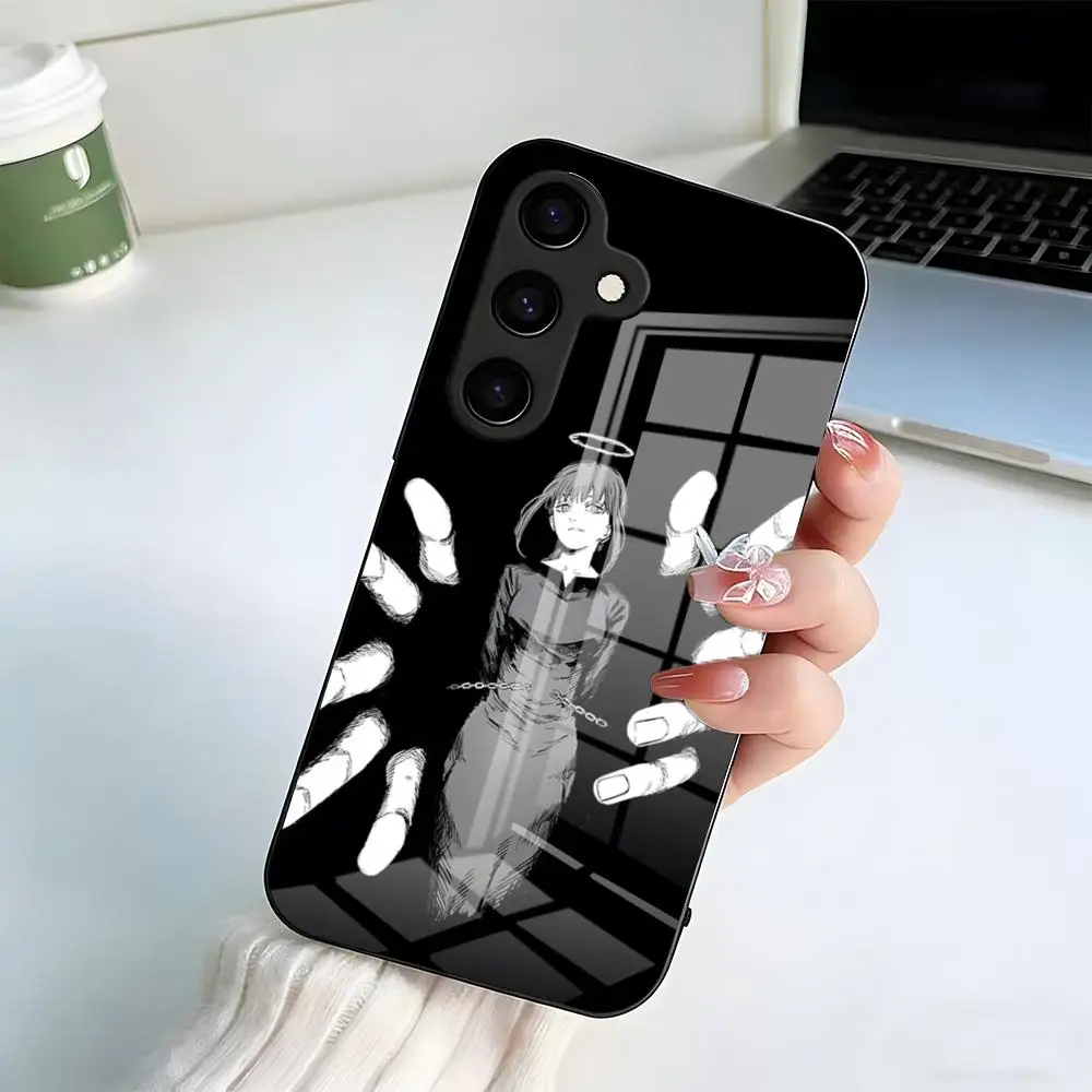 Chainsaw Man Makima Shockproof Glass Phone Case
