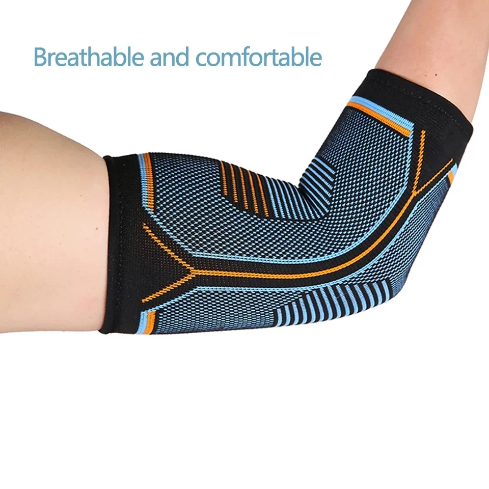 LOOGDEEL 1Pcs Sports Knit Elbow Brace Weightlifting Compression Support Reduce Tennis Golfers Elbow Golfers Pain Relief