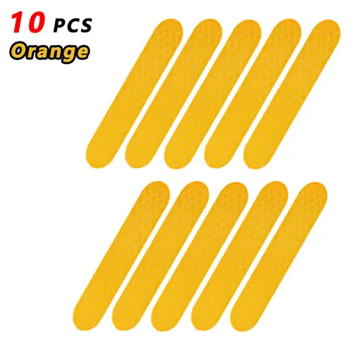 80-10PCS Helmet Safety Warning Reflective Stickers Strip Waterproof High Visibility Reflector Tape For Night Riding Walking Car - Image 7