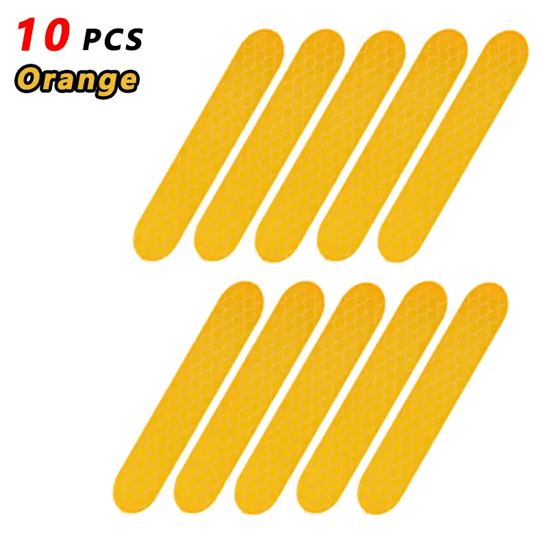 80-10PCS Helmet Safety Warning Reflective Stickers Strip Waterproof High Visibility Reflector Tape For Night Riding Walking Car - Image 7