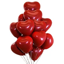 

10/20pcs 10 Inch Heart Shaped Red Latex Balloon Birthday Valentine's Day Party Wedding Holiday Decoration Baby Shower Balloons