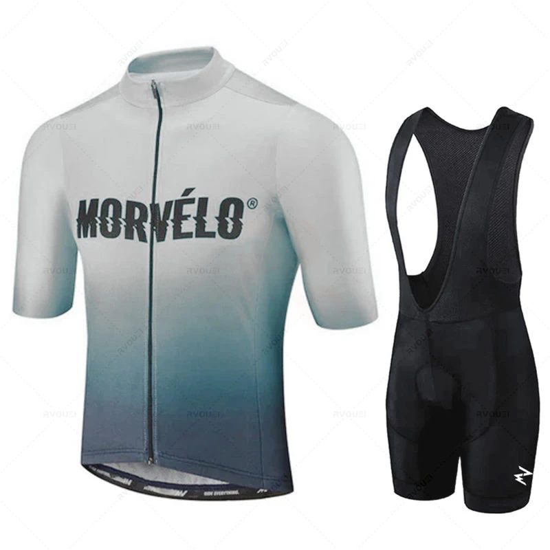 New Black Morvelo Cycling Jersey Team Bicycle Clothing Suits MTB