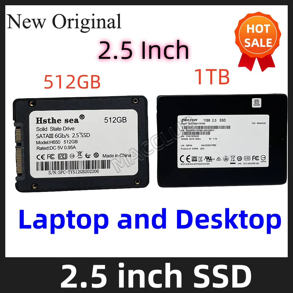 Desktop Per Laptop Da 2.5 Pollici Ssd Da 1Tb 512Gb Per Dell Lenovo Hp Acer Apple. .. Ssd Per Laptop