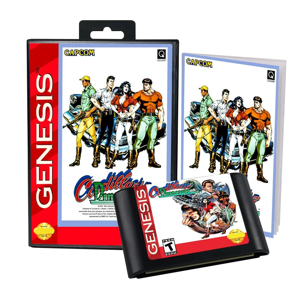 CadillacsandDinosaursUSACoverGameforSEGAMDMegaDriveGenesis