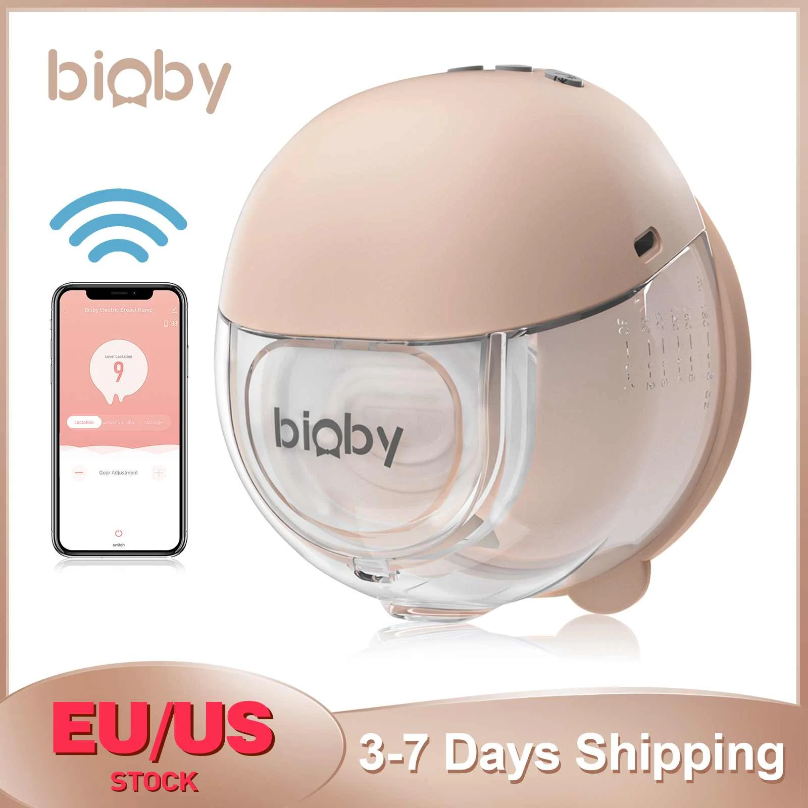 Electric Wearable Breast Pump with bluetooth APP Milk Extractor Hands