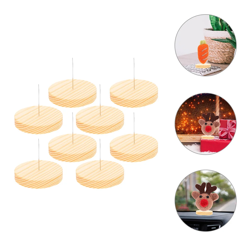 

Crochet Doll Stand 8Pcs Steel Needle Doll Holder Felt Doll Display Wooden Action Figure Base Storage Action Figures