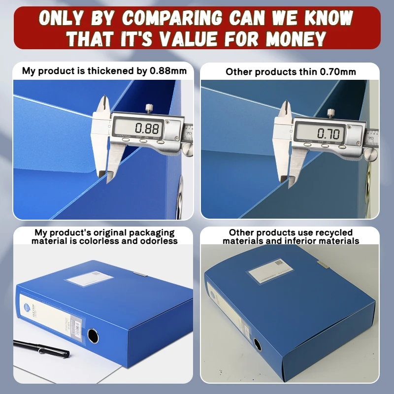A4 Plastic File Box Large Capacity Organizer for School Supplies Stationery Office Receipts Durable Creative Gift Desk Tool Set
