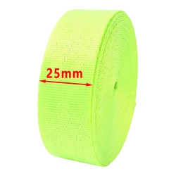 Durable Nylon Webbing Canvas Ribbon for Crafting and Accessories (FlourescentGreen - 25m)