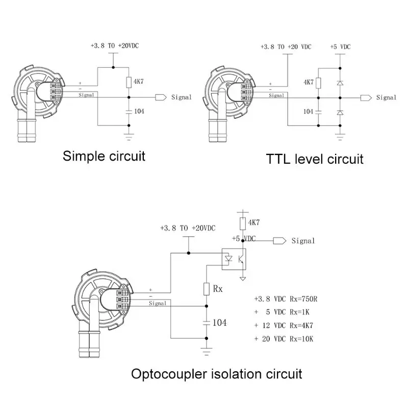 5-18V 6mm Outer Diameter Flowmeter For Coffee Machine Hot Water Purifier flow meter water flow meter turbine flow meter digital turbine flow meter