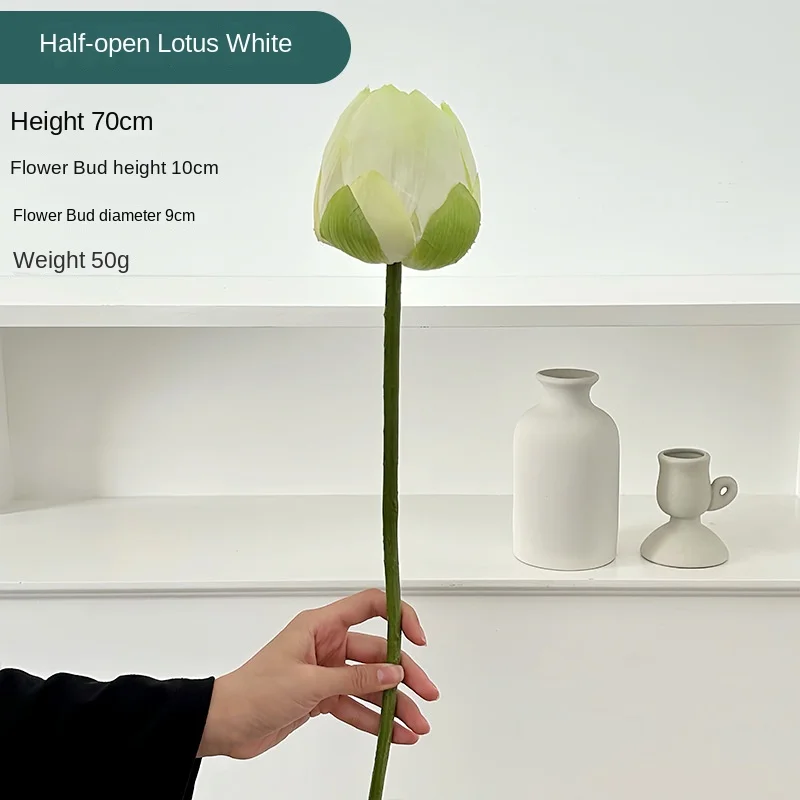 Artificial Lotus Canopy with PU Lotus Leaves for Home Decoration and Photography Props, 85cm