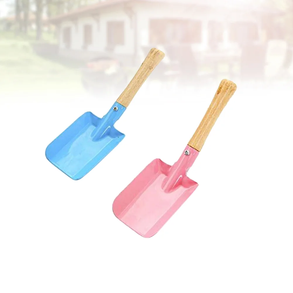 Pelles de jardinage en métal coloré, outils de repiquage pour le camping, 2 pièces