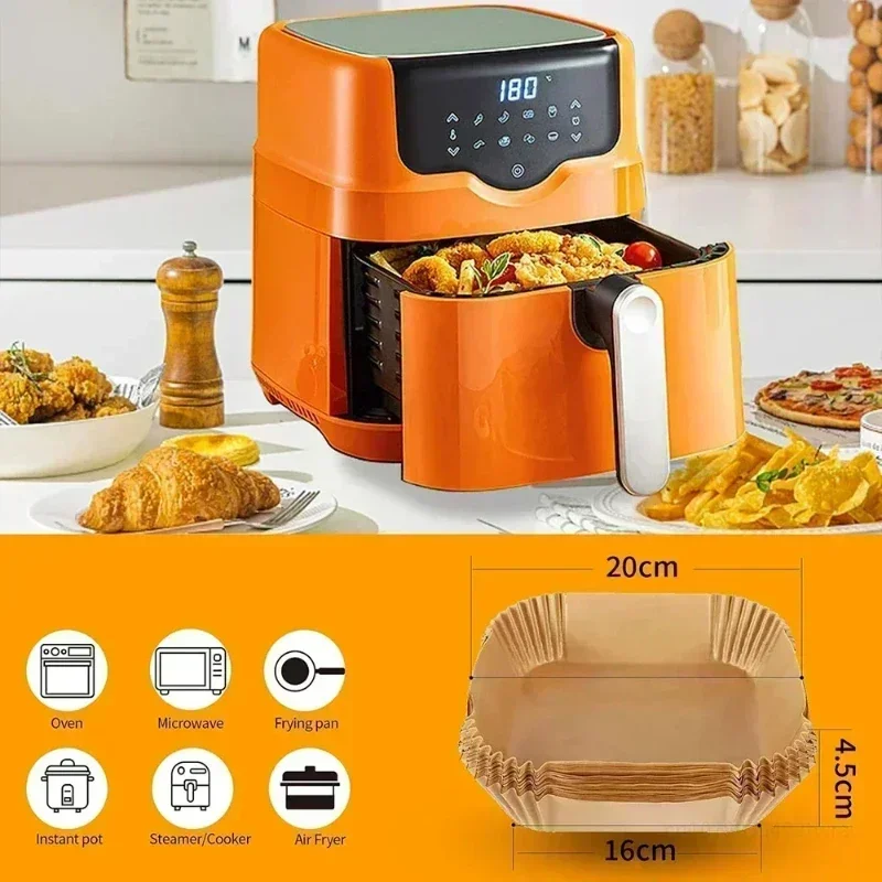 Air Fryer Accessories Flame Molds Anti Fat Paper,Nonstick Parchment