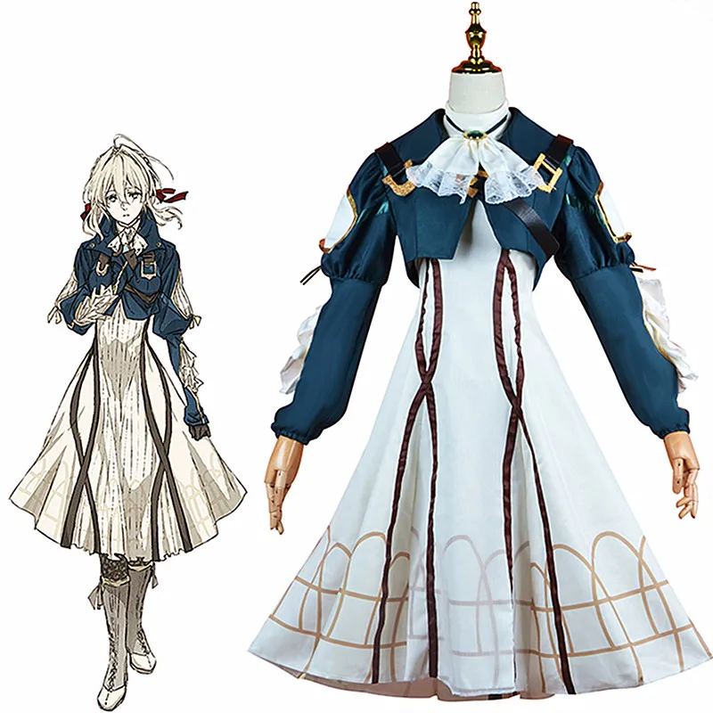 

Anime Violet Evergarden Rose Violet Evergarden Cosplay Costume Women Fashion Dress Uniforms Role Play Clothing Sizes XS-3XL New